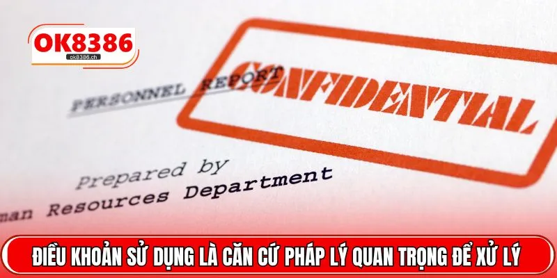 Điều khoản sử dụng là căn cứ pháp lý quan trọng để xử lý 