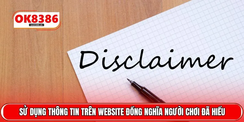 Sử dụng thông tin trên website đồng nghĩa người chơi đã hiểu
